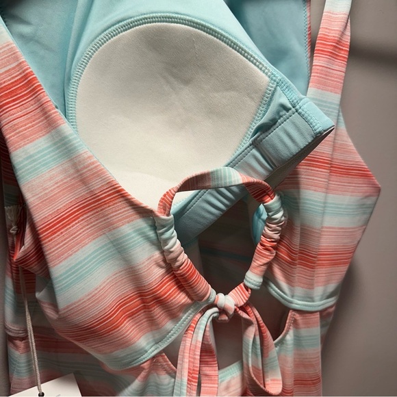 Carve Designs Zuri Dress in Lagos, Striped, Open Back, Built-in Bra, XL, NWT - Picture 10 of 15